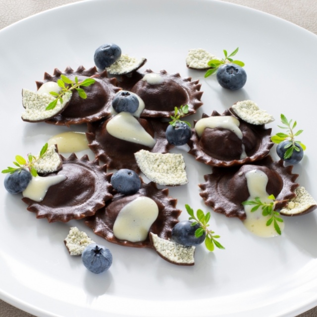 Chocolate ravioli 