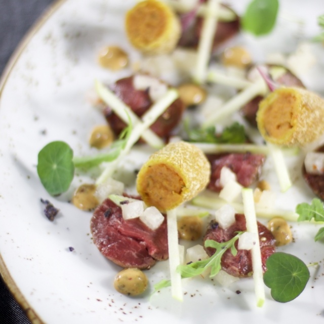 Bavette aux boulettes de patate douce 