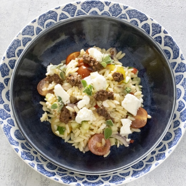 Greek orzo salad