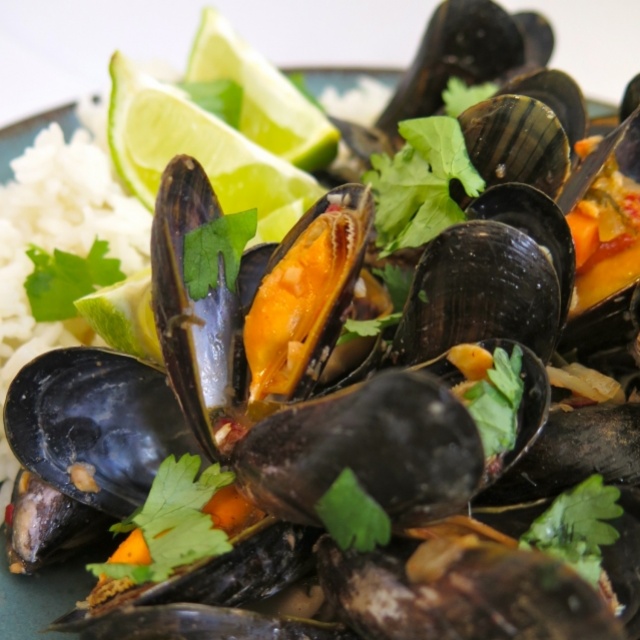 Moules au Thai red curry