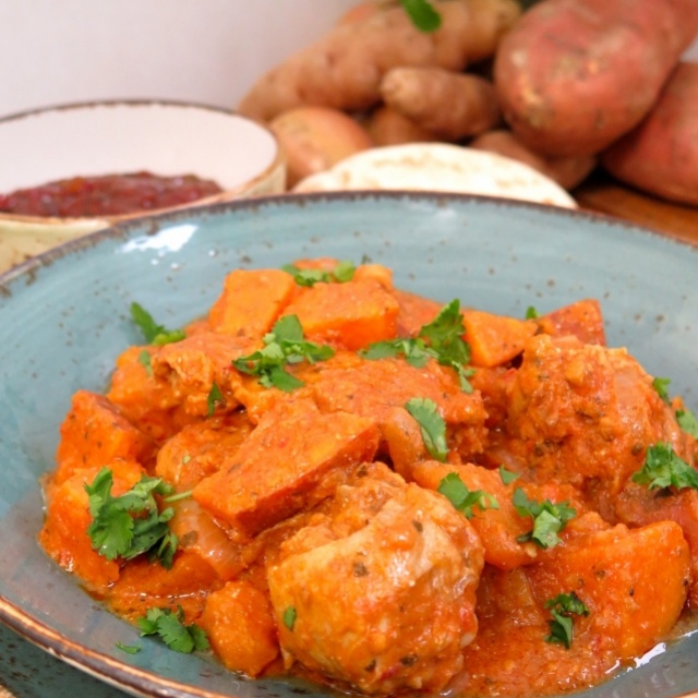 Tikka masala with tomato chutney