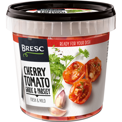 Tomates cerises à l’aigre-douce, ail et persil 1100g